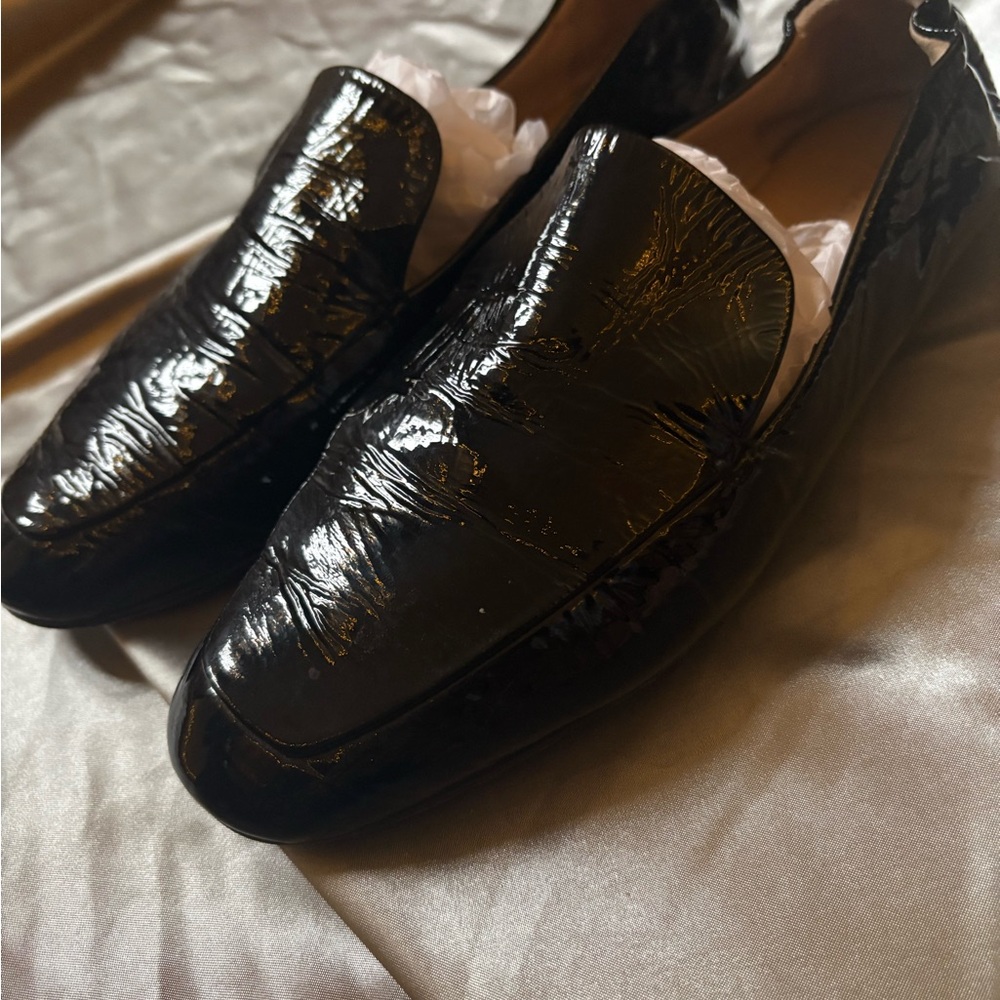 Tamara Mellon Glossy Black Loafers